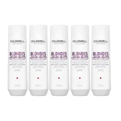5x Goldwell Dualsenses Blondes & Highlights Anti-Yellow Shampoo 250ml