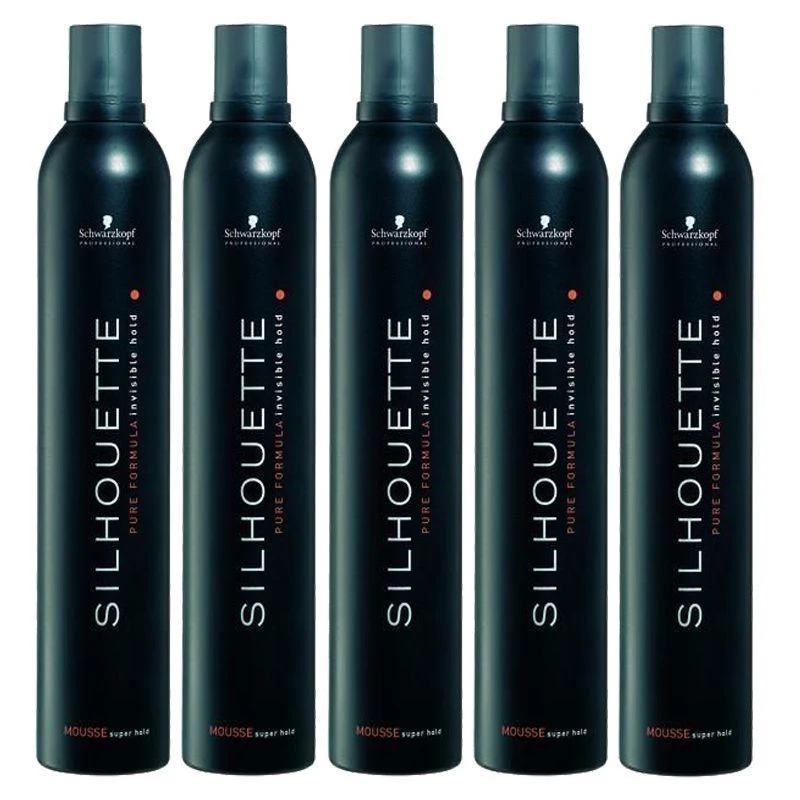 10x Schwarzkopf Silhouette Super Hold Mousse 500ml 1 10x Schwarzkopf Silhouette Super Hold Mousse 500ml
